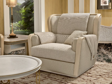 OLIVER - Fabric armchair with armrests by A.R. Arredamenti - view 2
